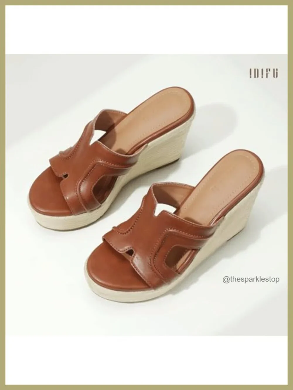 Wedge Sandals for Women Platform Espadrille Slides Slip On Open Toe H-Strap